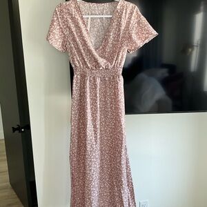 Floral Pink Maxi Dress